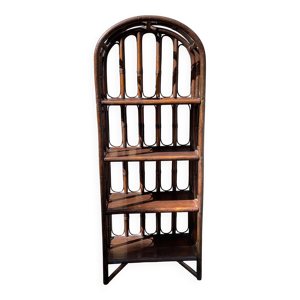 Etagère en rotin vintage