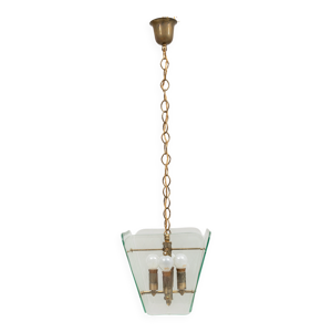 Lampe à suspension Fontana - laiton 1940