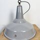 Large Industrial British Grey Enamel Pendant Lamp from Benjamin, 1960s