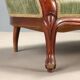 Antique Louis-Philippe canapé in mahogany and velvet, Italy, 19th century