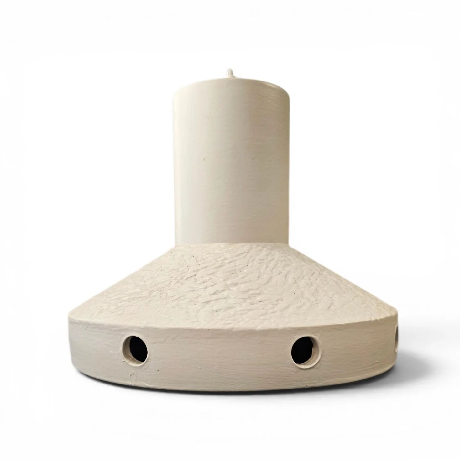 Lampe suspendue en céramique mate émaillée / années 1970