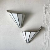 Pair of vintage mother-of-pearl sconces
