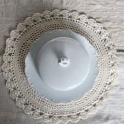 Vintage white porcelain butter bell