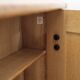 Guillerme and Chambron oak sideboard in light wood in a brutalist style.