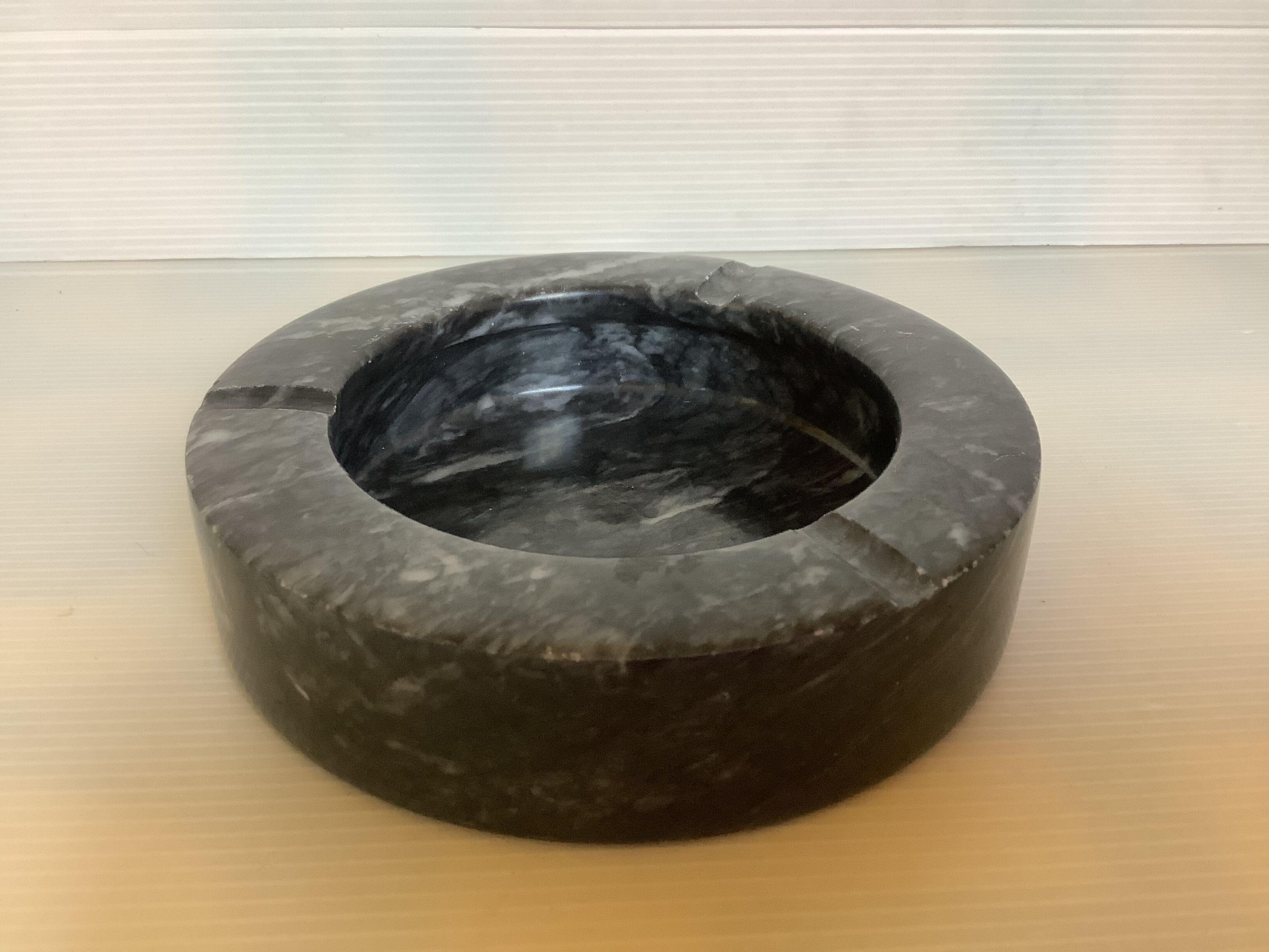 Ashtray empty pocket marble gray black