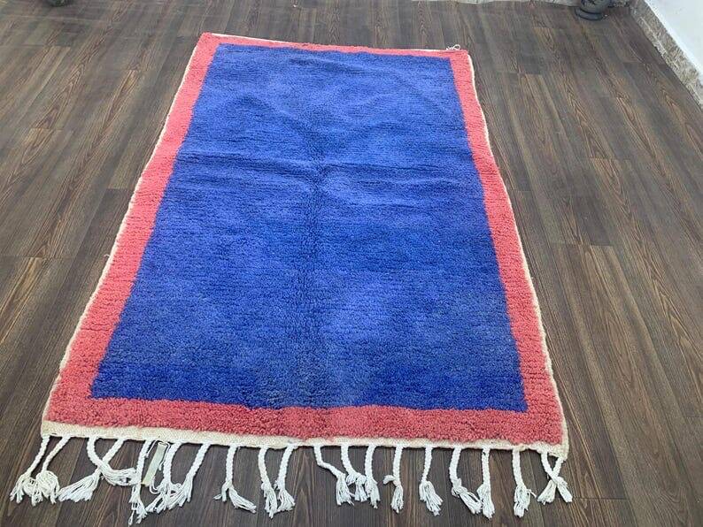 Handmade pure wool rug, traditional craftsmanship, size 100 x 200 cm