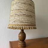 Turned wood lamp from the 60s