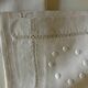 Paire de taies d'oreillers toile de lin brodée de pois et jours sans monogramme
