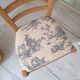 Chaise de campagne en toile de Jouy bleu