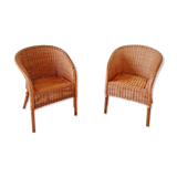 Rattan armchairs