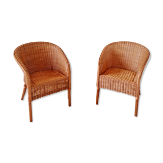 Rattan armchairs
