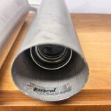 Pair of Parscot brushed metal pendant lights, 1970s