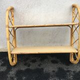 60'S rattan wall shelf