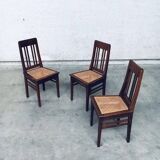 Early 20th Century Art Deco Dining Chair Set, 1920s, Set of 3