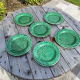 6 green slip plates