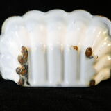 Old white enamelled sheet soap dish