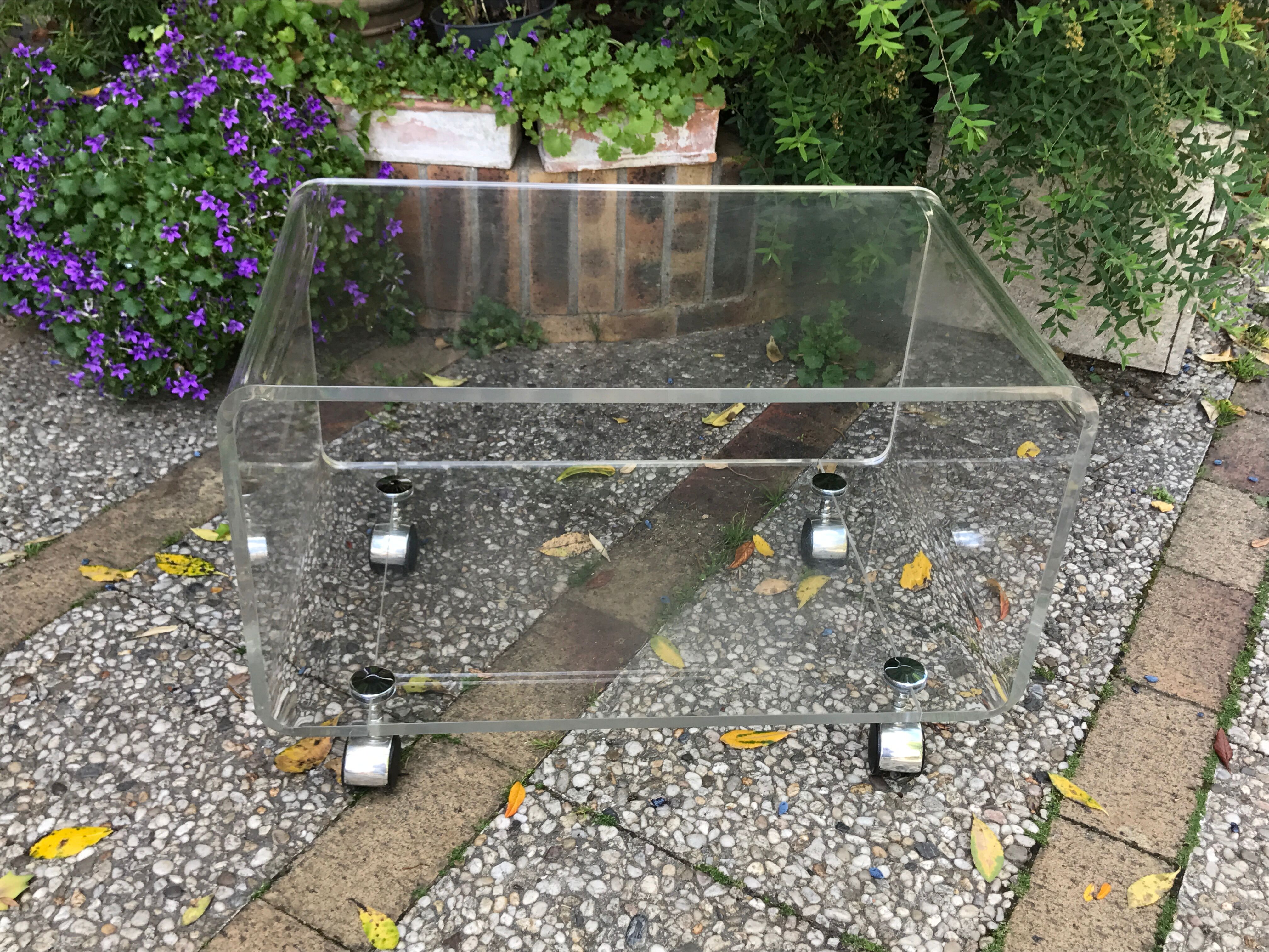 Plexiglas coffee table
