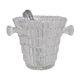 Crystal ice bucket and stainless steel tongs