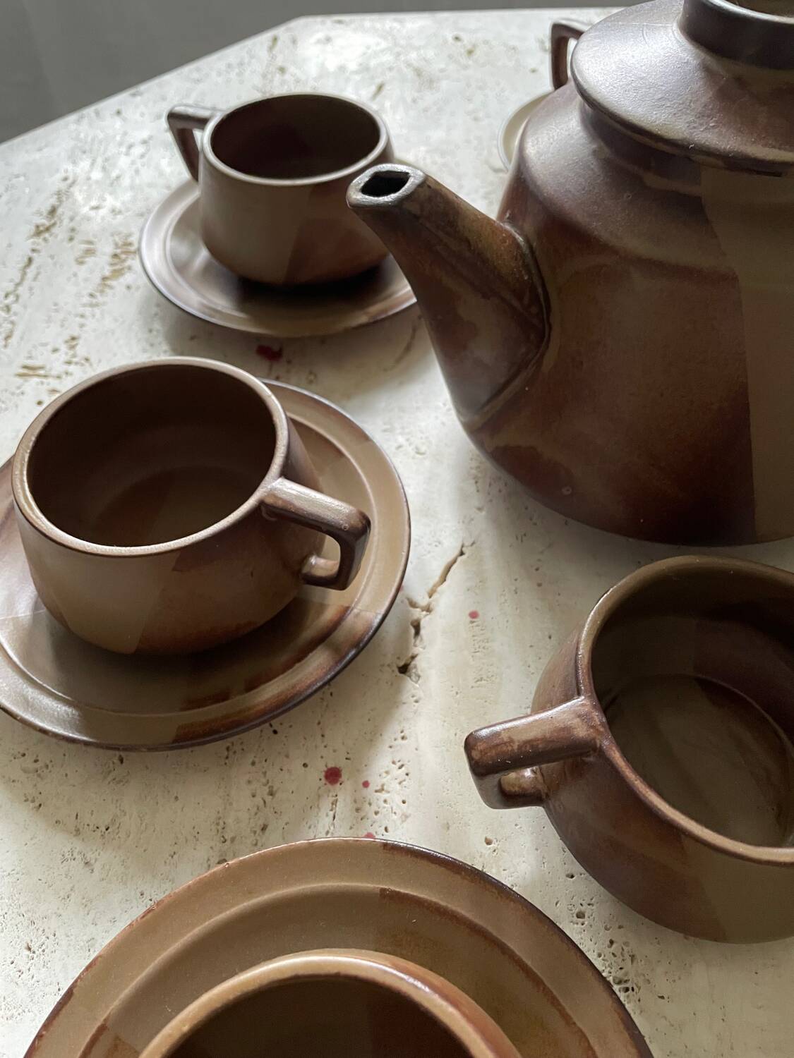 Japanese-style stoneware tea or coffee service