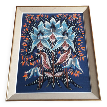 Tapisserie murale vintage encadrée