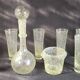 Set of bubble glassware from Biot – carafe, glasses, and ice bucket – 1960s