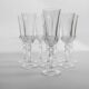 Verres à champagne en cristal clair - Ensemble de 8, cristal taillé italien Melodia, barware vintage des années 1980