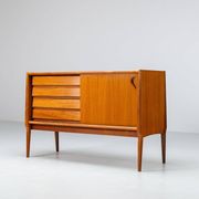 Bosteels Meubelen unique small sideboard walnut Belgium 1960