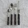 Set of 4 black bamboo cutlery