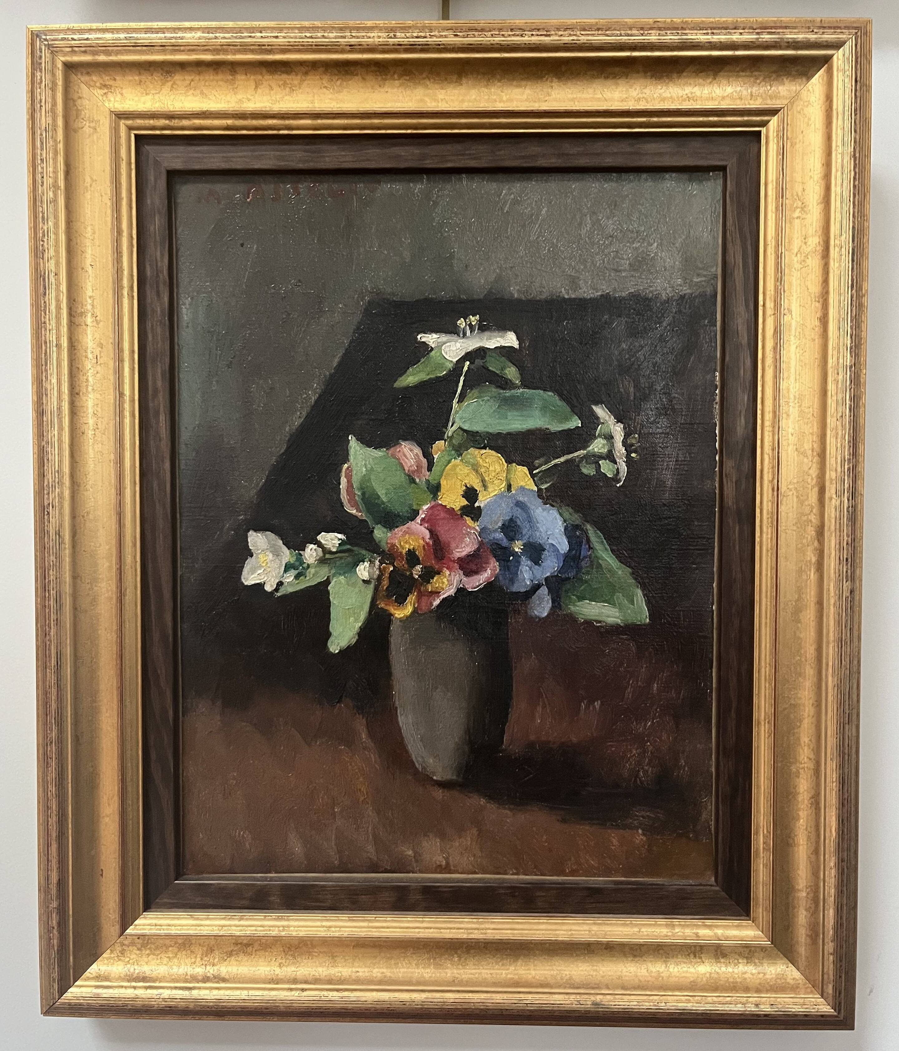 Oil on canvas "A bouquet of flowers in a vase", Maurice Asselin (1882-1947) 1942