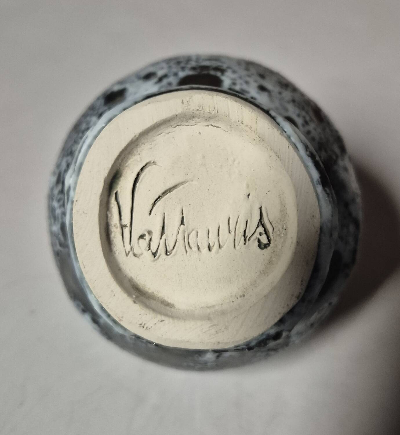 Vase flower holder in Vallauris ceramic