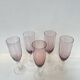 5 flûtes champagne verre bulle, 1970