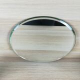 Mirror beveled round top
