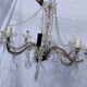 4 vintage crystal chandelier pendants