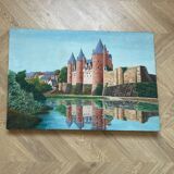Oil on canvas landscape signed M.Fiche