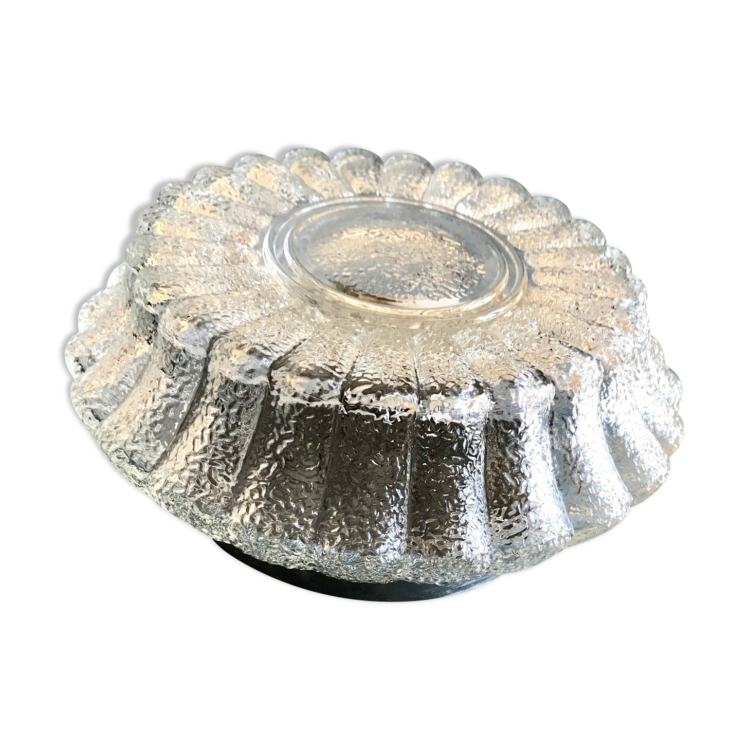 Moulded glass ceiling light