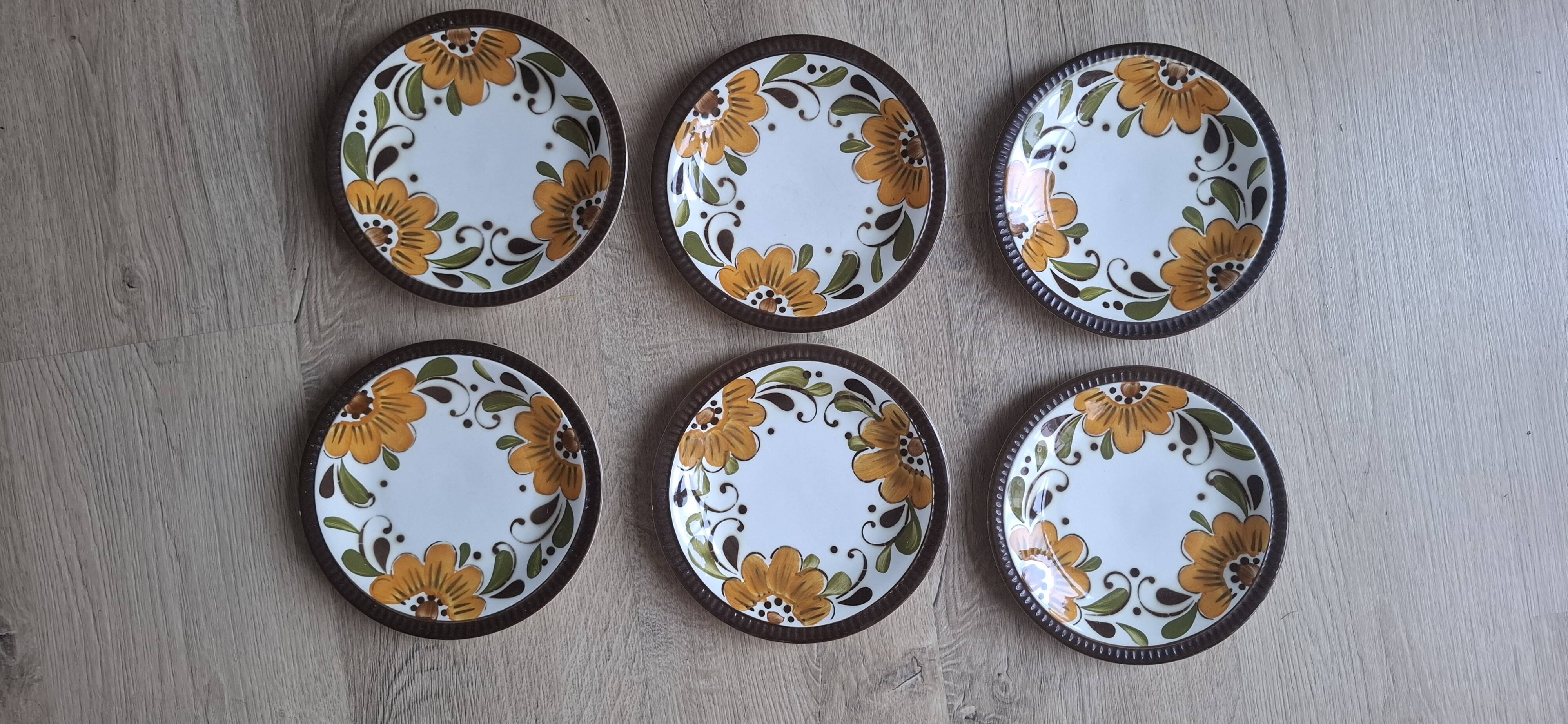 Set of 6 Paradisio dessert plates Boch 1966