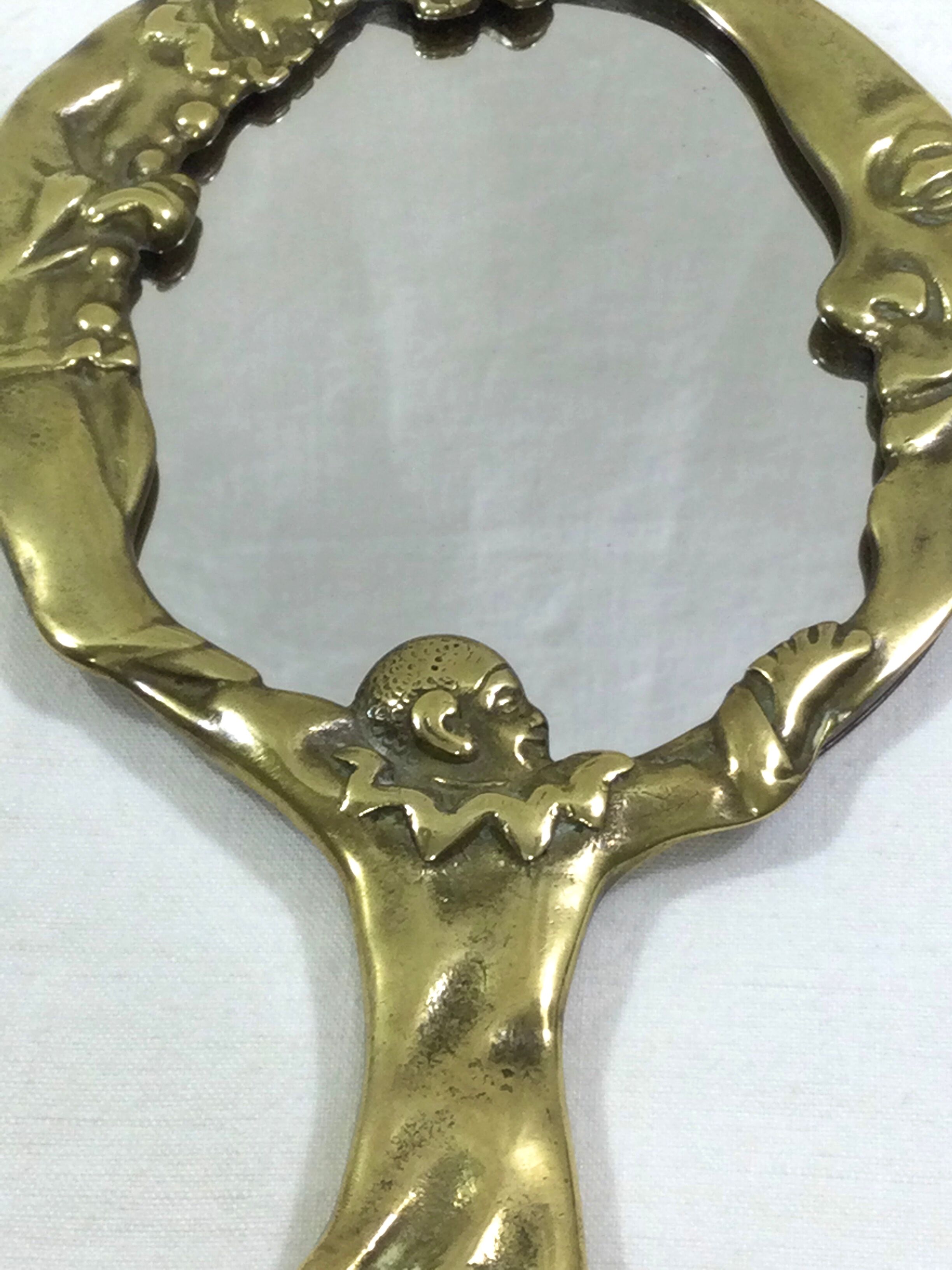 Facing Main bronze "Pierrot" 12x22cm