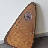 Mosaic and brass mirror, free form, Holland, 50's.