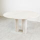Round Italian travertine dining table 1970s