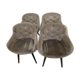 Set of 4 chairs Calligaris Igloo ash grey