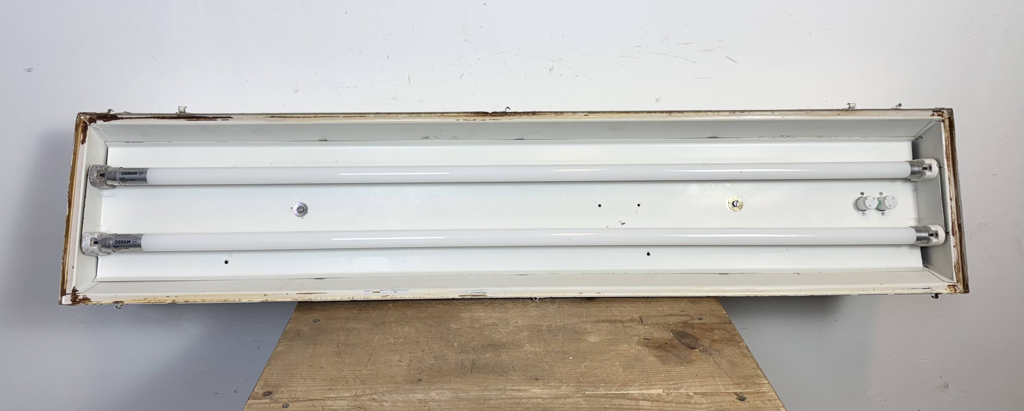 Beige Industrial Hanging Tube Light from Famor , 1970s