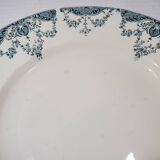 Serving dish of the earthenware factory of Luneville model Luchon, iron earth