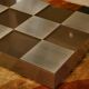 Designer coffee table with a checkerboard pattern attributed to Roberto Monsani 1970s.