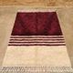 Traditional pure wool burgundy and white rug 1.5/2.5 m