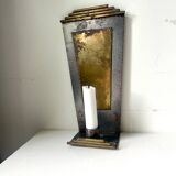 Art Deco metal & Brass Wall Candle Sconce
