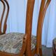 Ensemble de 6 chaises de salle à manger Thonet en bois courbé avec assise en tissu / Années 1970 Mid-Century Bistr