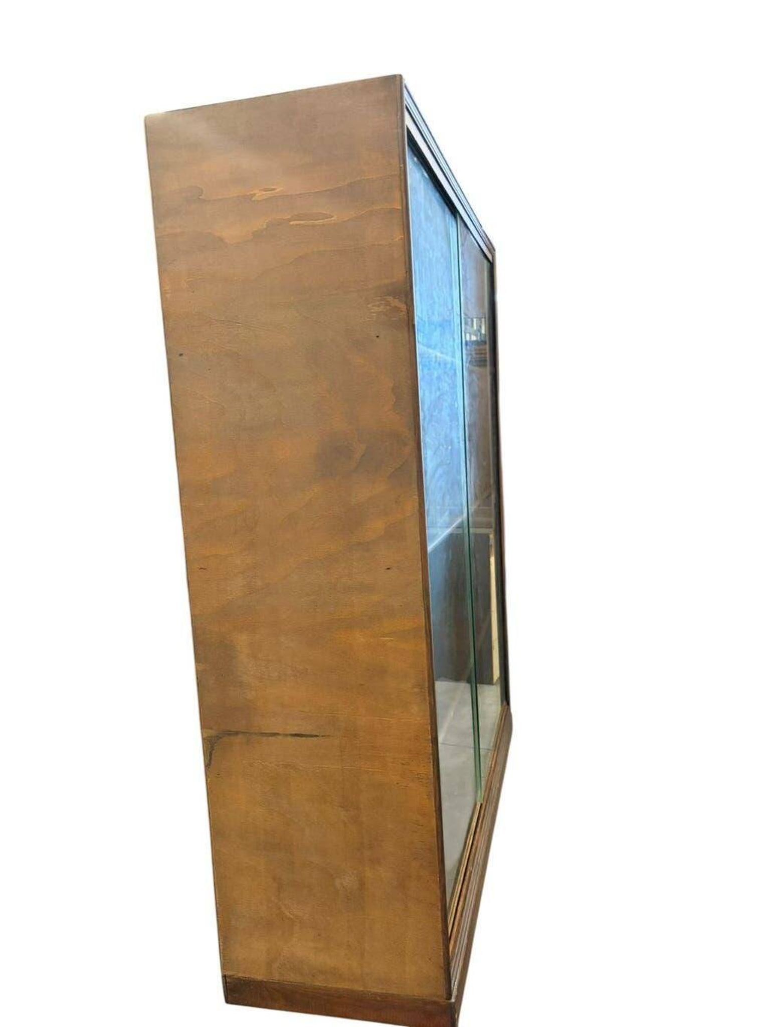Vitrine, étagère, bibliothèque vintage en bois