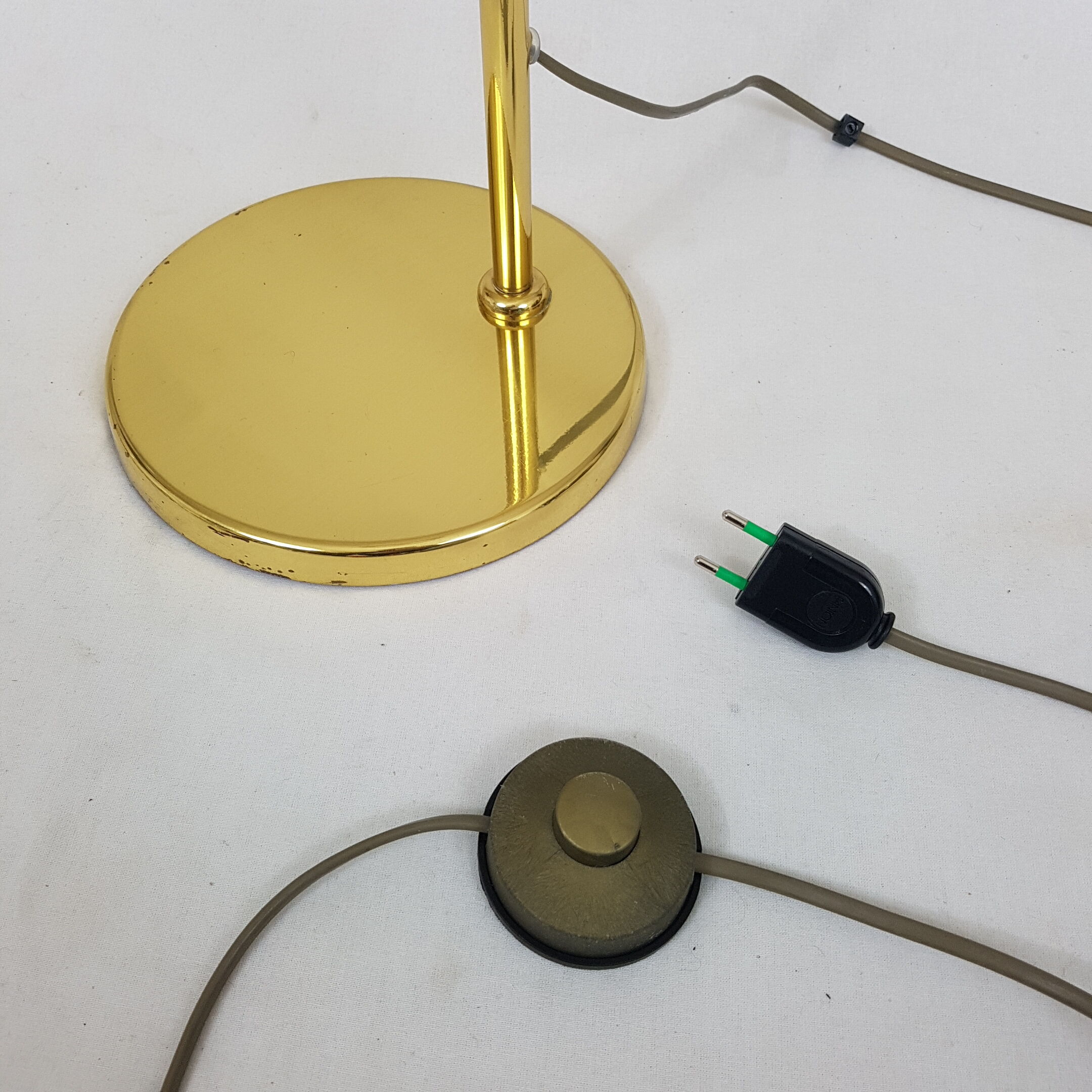 Articulated floor lamp light vintage brass gold Deknudt