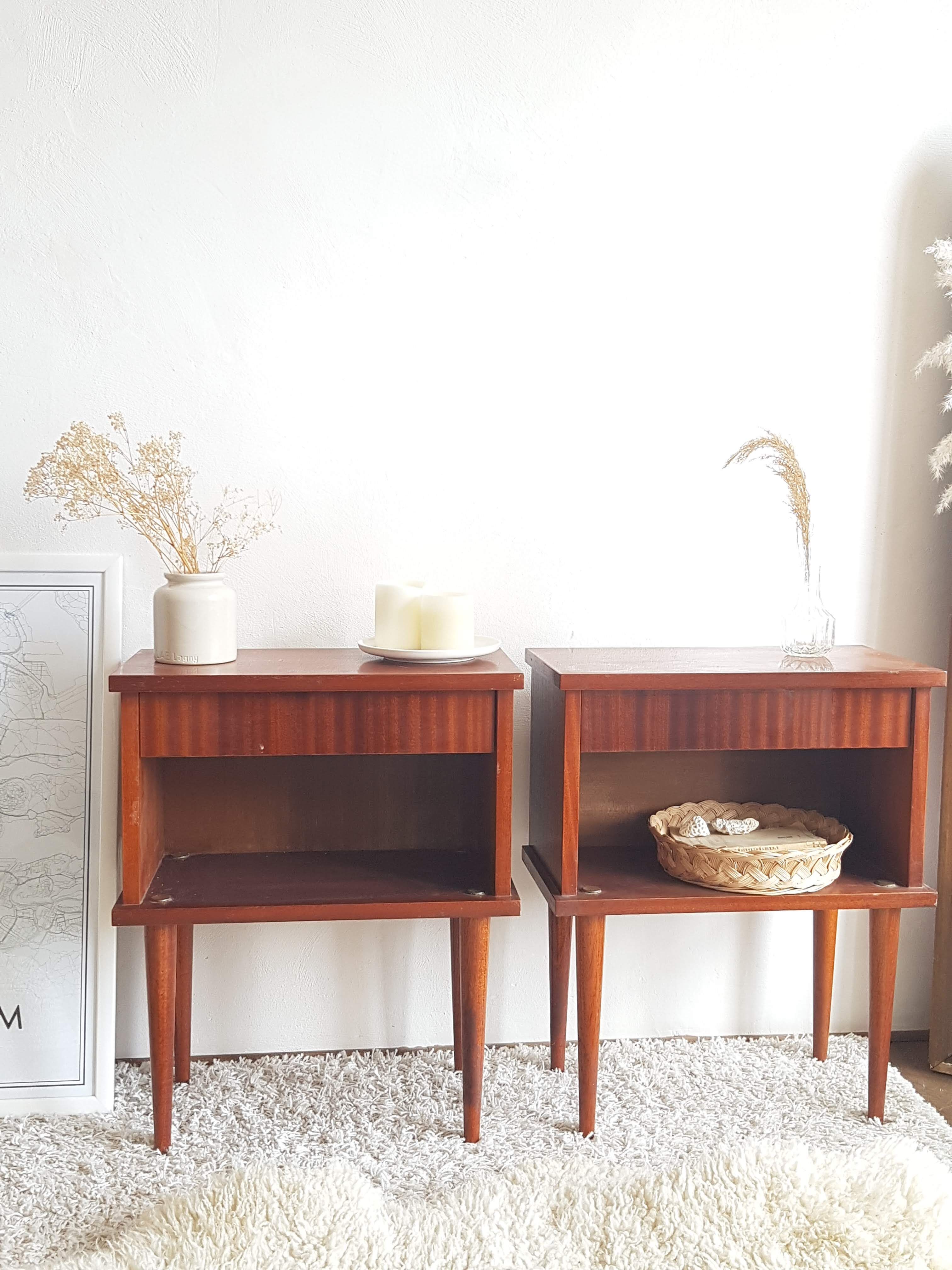Pair of bedside tables circa 1960