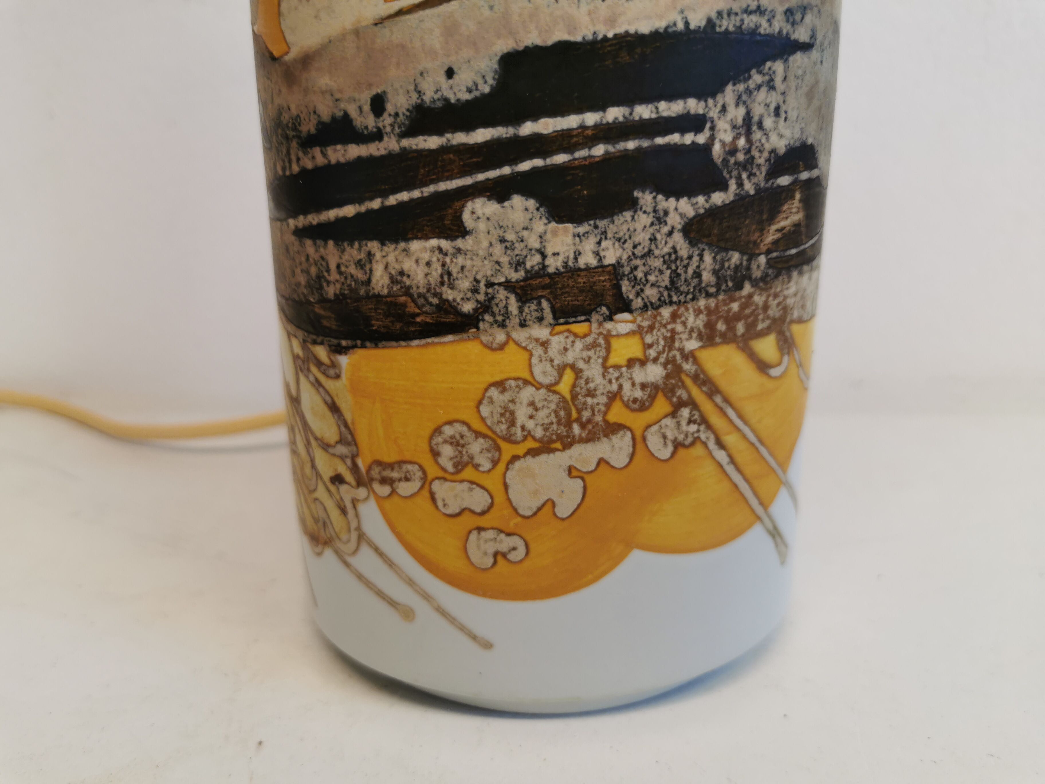 Table lamp designed by Ellen Malmer for royal copenhagen in the 1960s, part of the Siena series